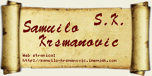 Samuilo Krsmanović vizit kartica